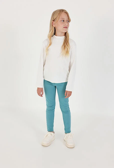 Pantaloni in felpa bambina verde