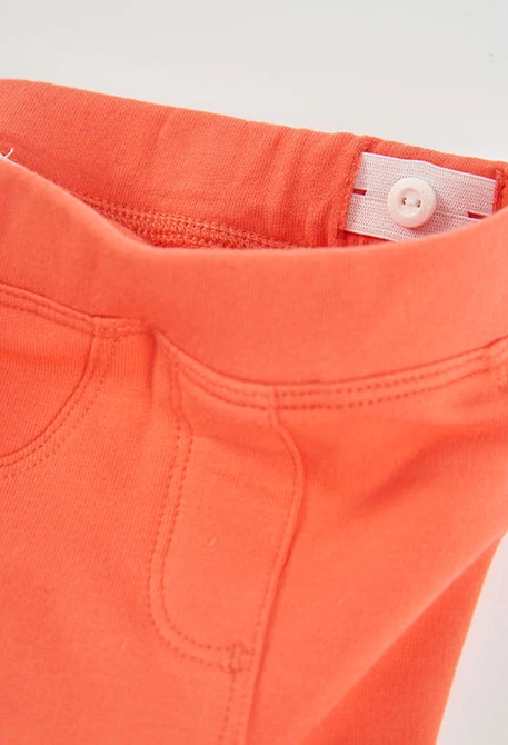 Pantalon de pelfa nena taronja elàstic