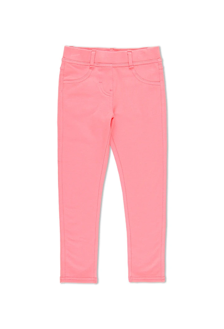 Pantalon en molleton stretch basic pour fille