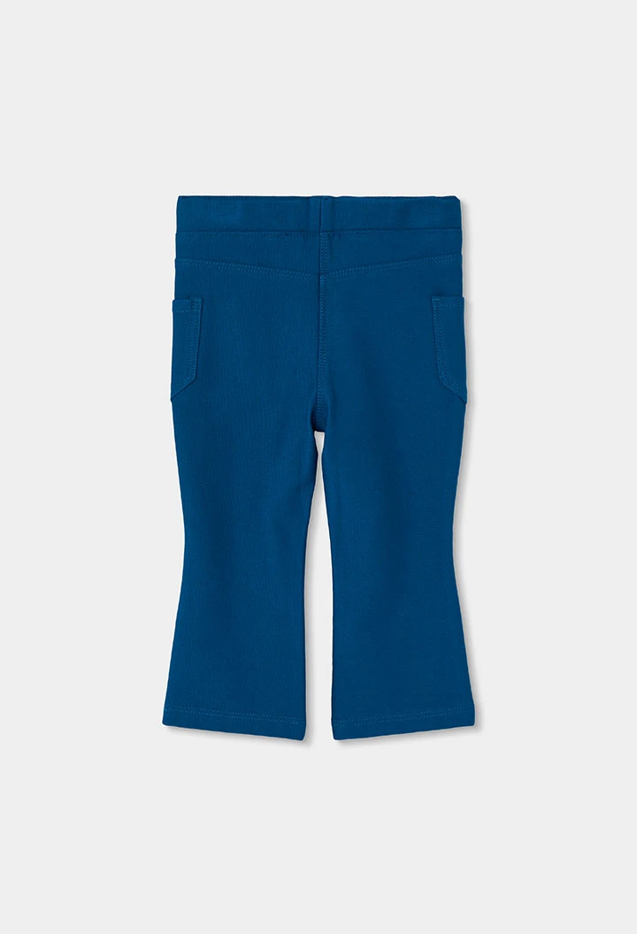 Pantalon fille vert en maille