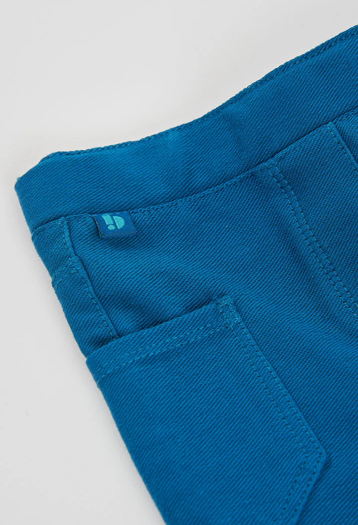 Pantalon fille vert en maille