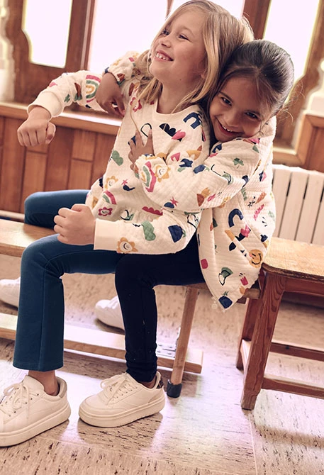Pantalón punto niña verde