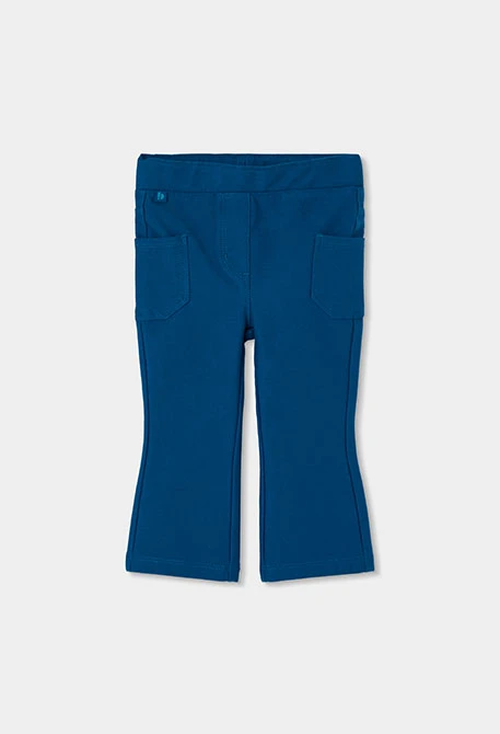 Pantalon fille vert en maille