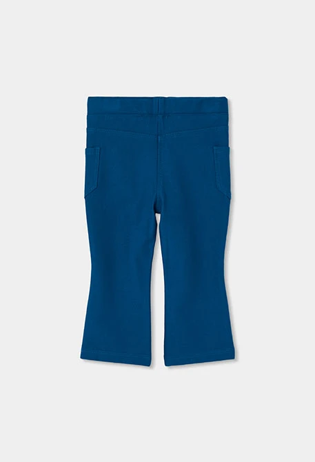 Pantalon fille vert en maille