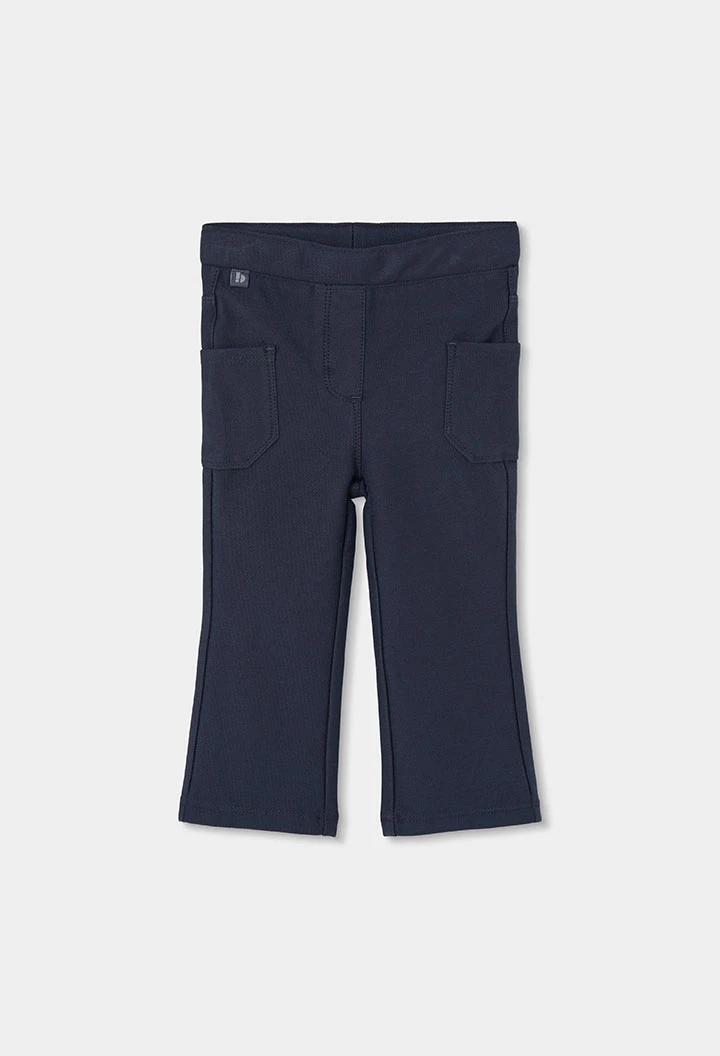 Pantalon fille gris avec poches