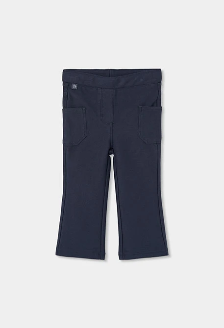 Girls\' grey trousers with pockets