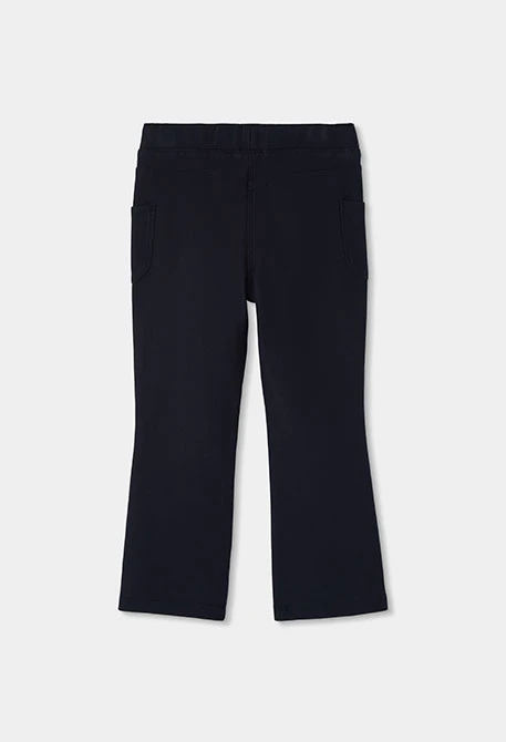 Pantalone bambina nero a campana