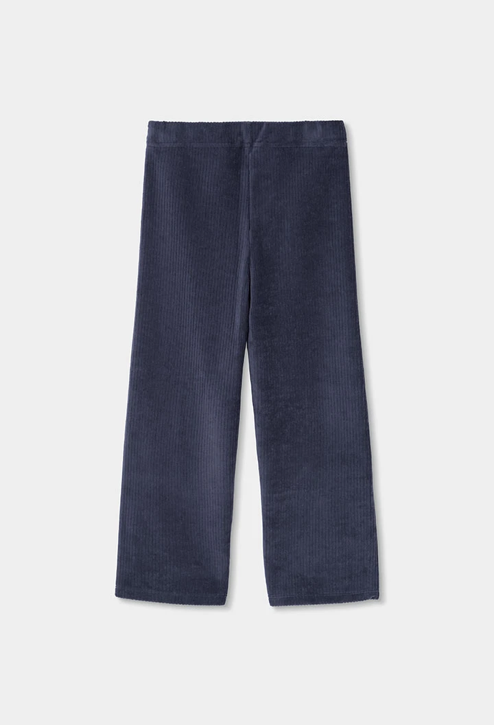 Pantalón pana niña azul marino