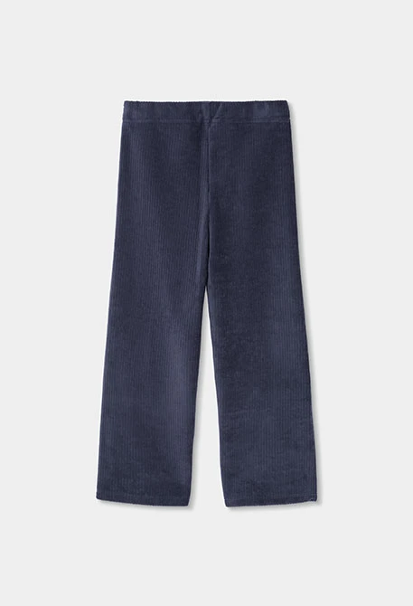 Pantalone di velluto a coste bambina blu navy