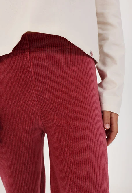 Pantaló de pana nena granat