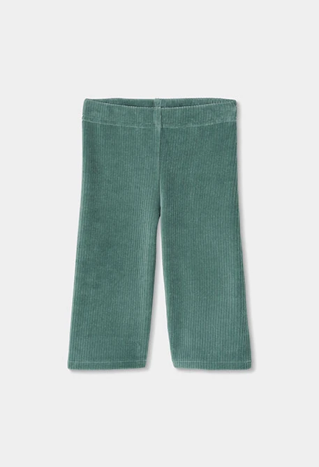 Calças de bombazine menina verde