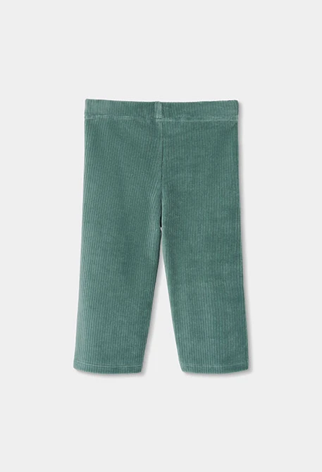 Calças de bombazine menina verde