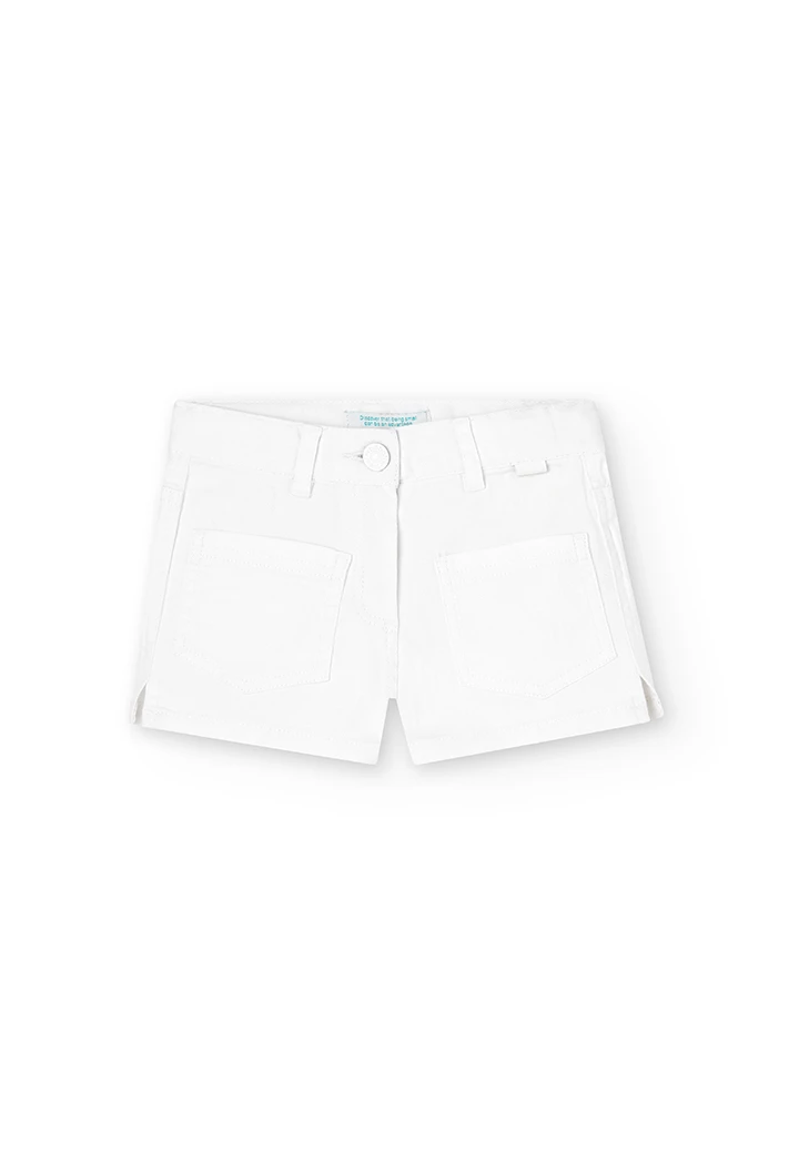 Short en toile pour fille