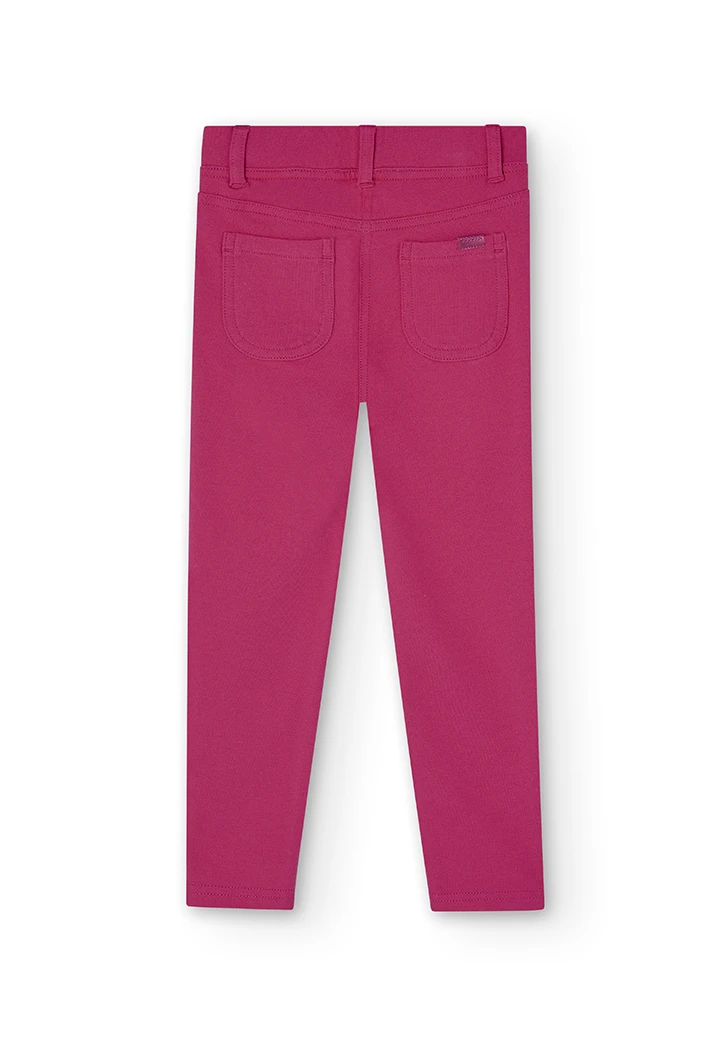 Stretch fleece trousers basic for girl