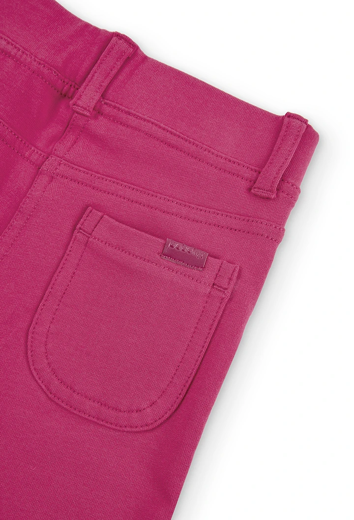 Calças felpa elástica basic para menina