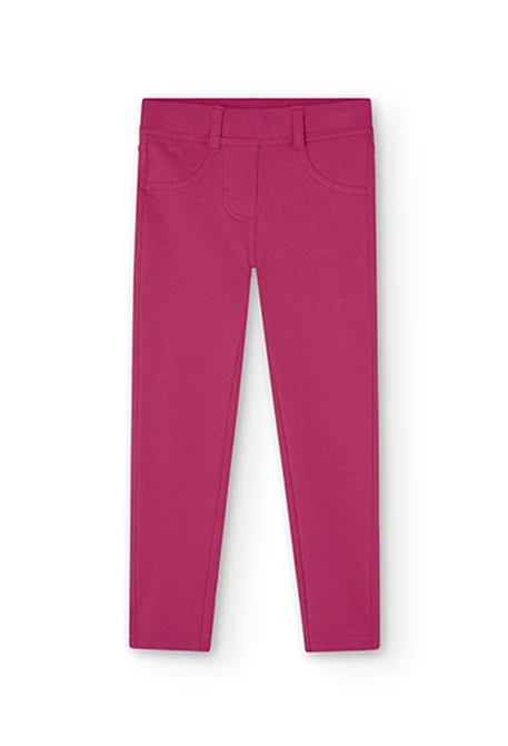 Pantalon en molleton stretch basic pour fille