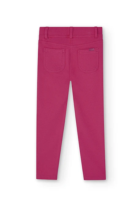 Pantalon en molleton stretch basic pour fille