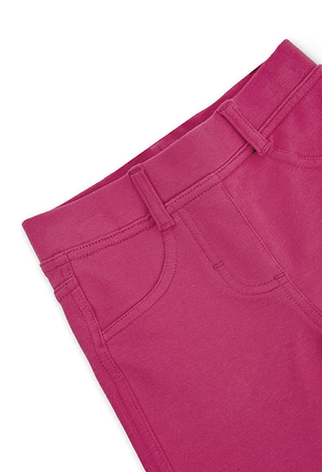 Pantalon en molleton stretch basic pour fille