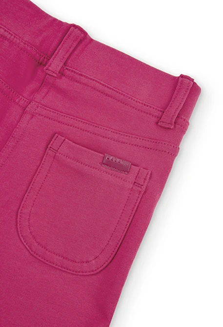 Pantalon en molleton stretch basic pour fille