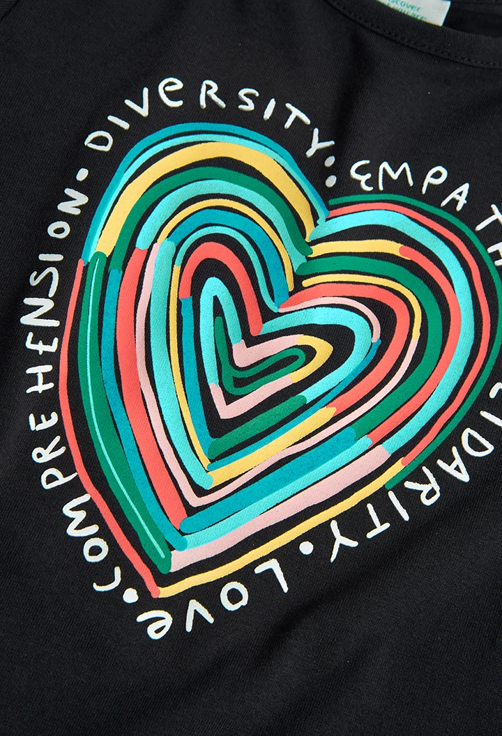 Camiseta punto "corazon"