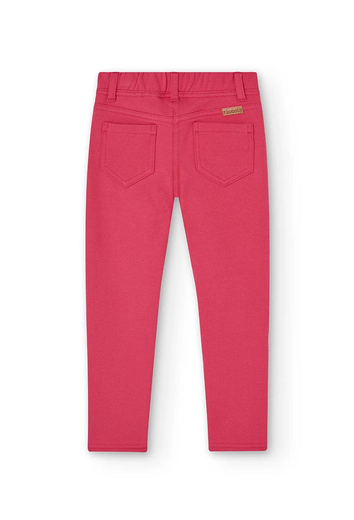 Pantalon en molleton stretch basic pour fille
