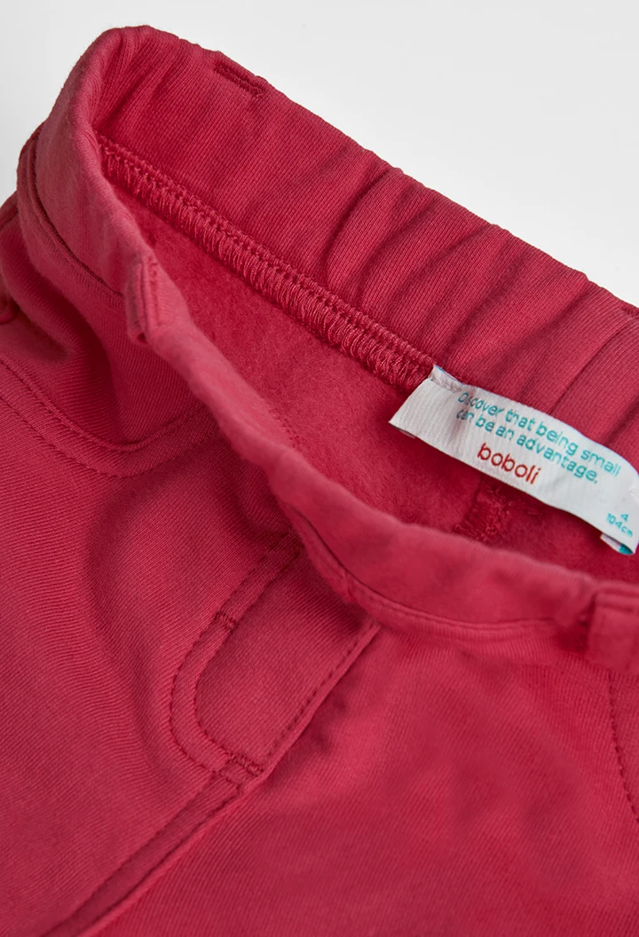 Pantalon en molleton stretch basic pour fille