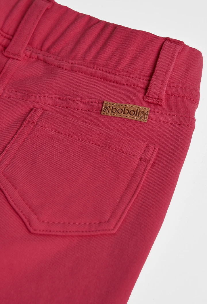 Pantalon en molleton stretch basic pour fille
