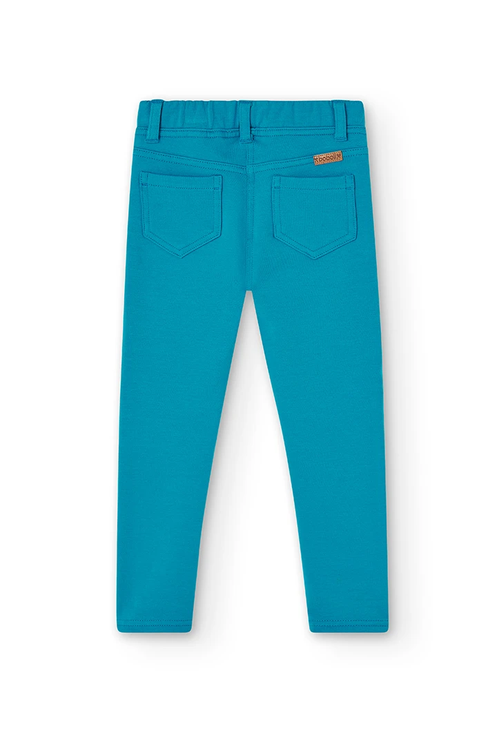 Pantalon en molleton stretch basic pour fille