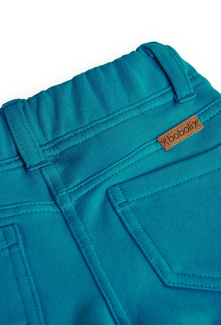 Pantalon en molleton stretch basic pour fille