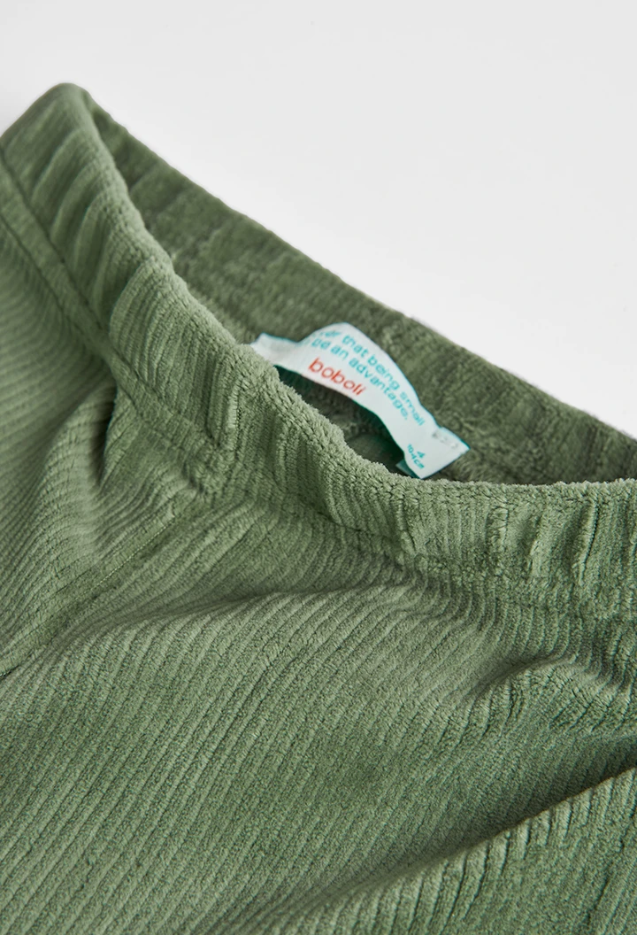 Stretch corduroy leggings for girl
