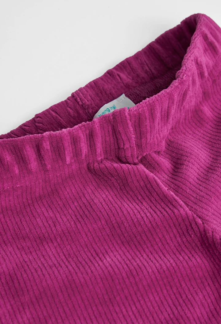 Leggings en velours stretch pour fille
