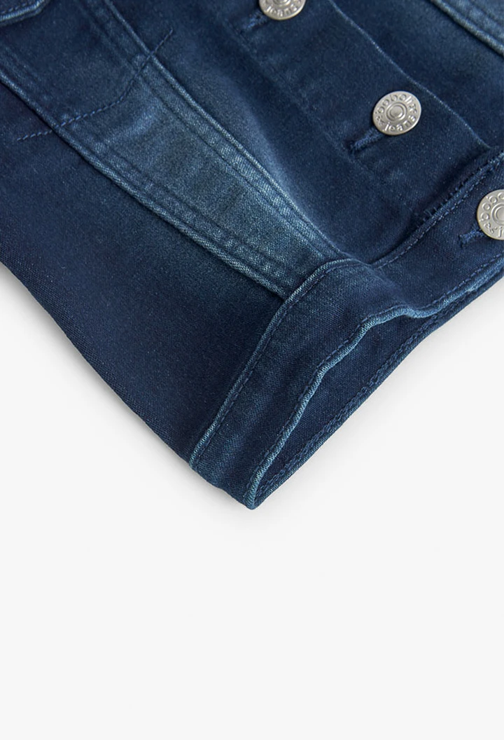 Veste en denim élastique bleue pour fille