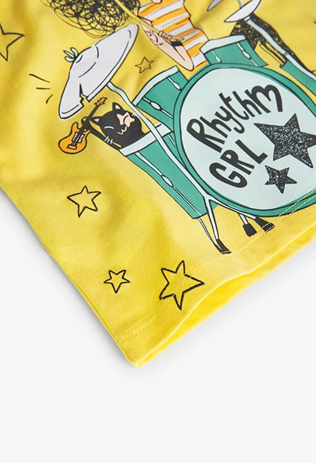 Strick-Shirt einfach, für Baby-Mädchen, in Farbe Gelb