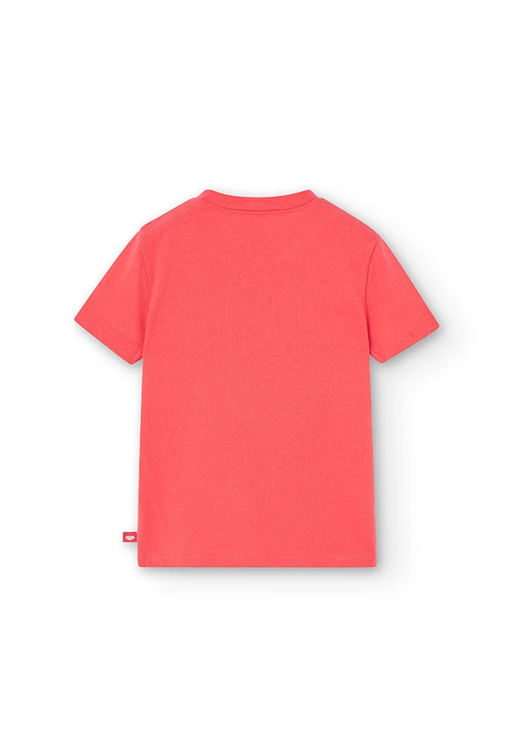 T-shirt basic en tricot pour bébé fille, couleur rouge