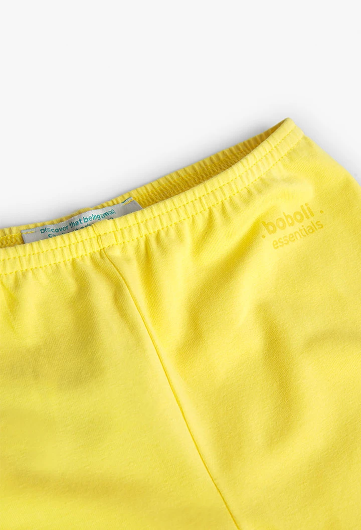 Leggings pirate jaune pour bébé fille