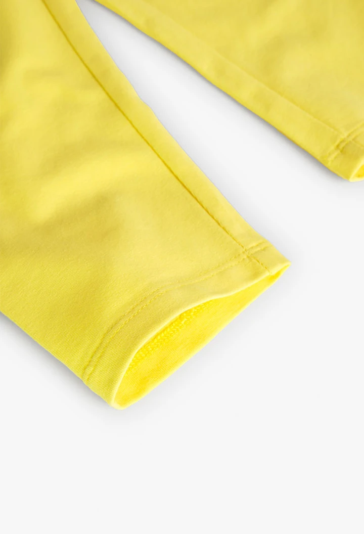 Leggings pirate jaune pour bébé fille