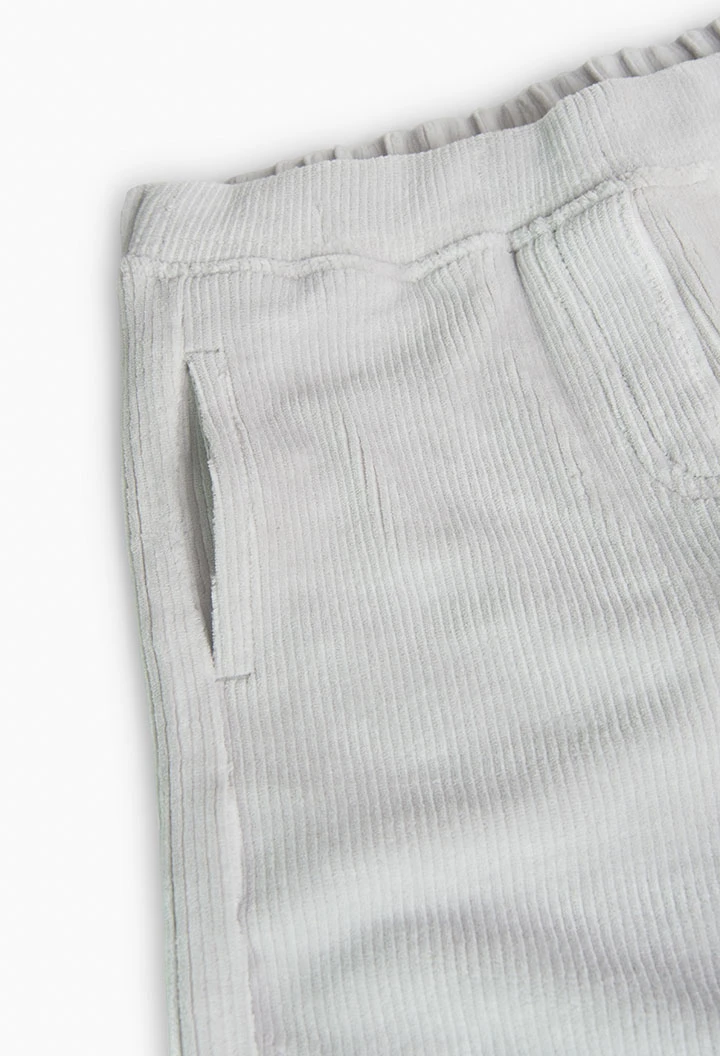 Pantalons de pana elàstics per a nena en gris