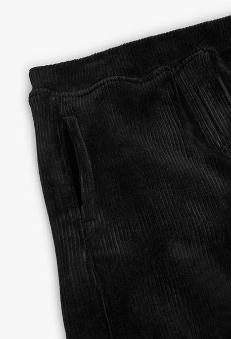 Pantalons de pana elàstics per a nena en negre