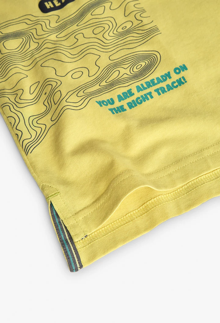 Maglietta a maniche lunghe per bambino in maglia verde.