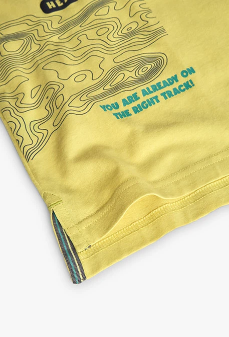 T-shirt en tricot pour garçon en vert à manches longues