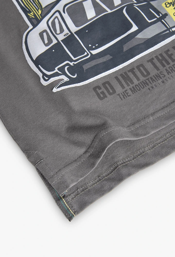 Maglietta a maglia per bambino in grigio