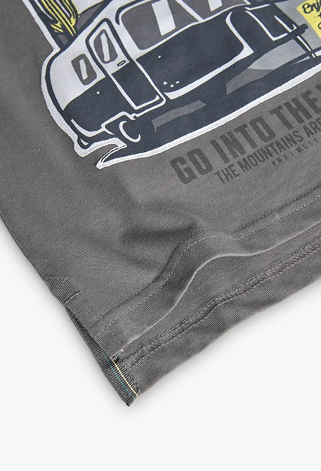 T-shirt en maille pour garçon en gris