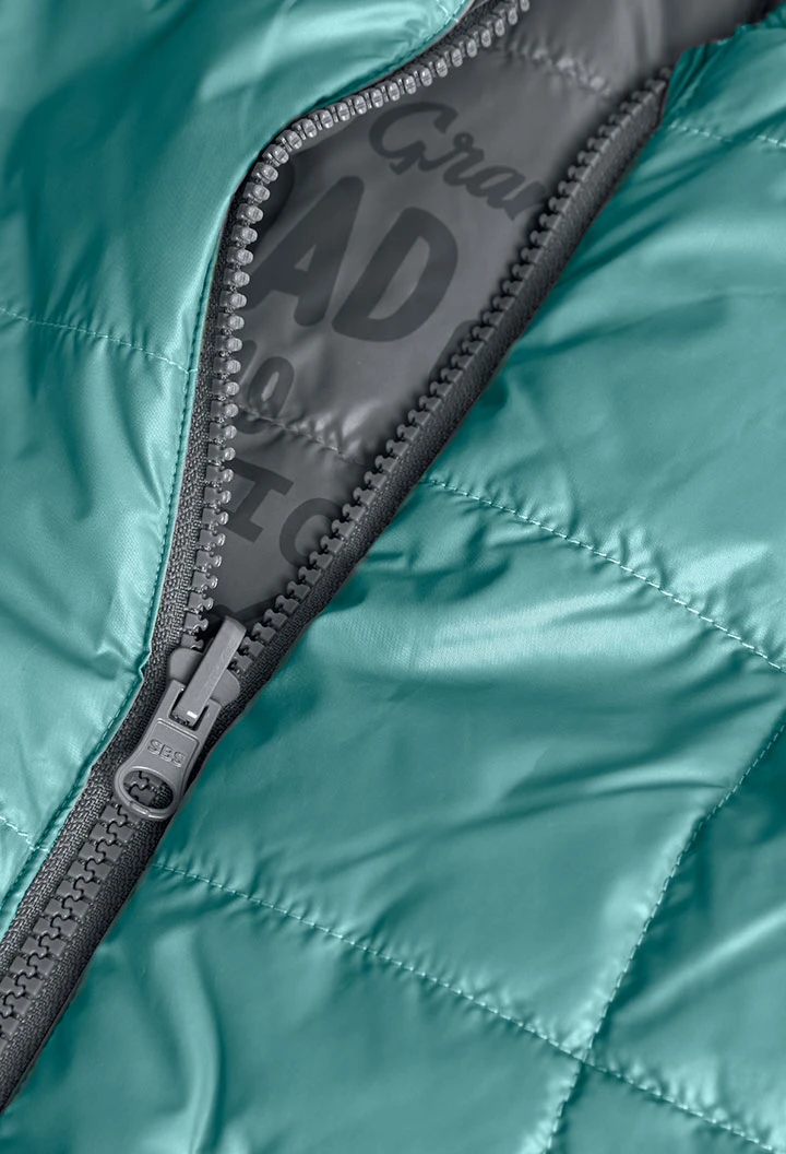 Gilet reversibile per bambino in colore grigio e verde