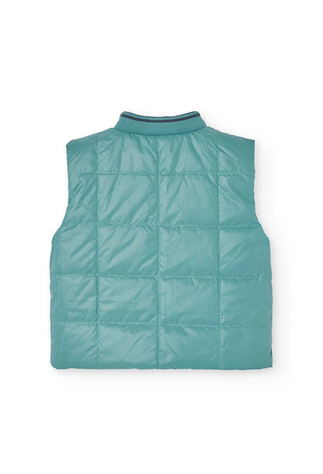 Gilet reversibile per bambino in colore grigio e verde