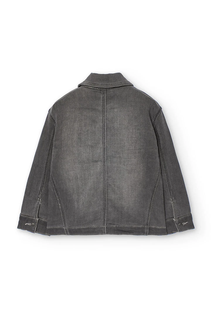 Giacca di jeans a maglia per bambino in colore grigio