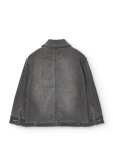 Giacca di jeans a maglia per bambino in colore grigio