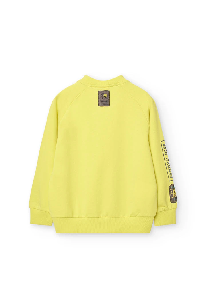 Fleece-Sweatshirt für Jungen in Grün