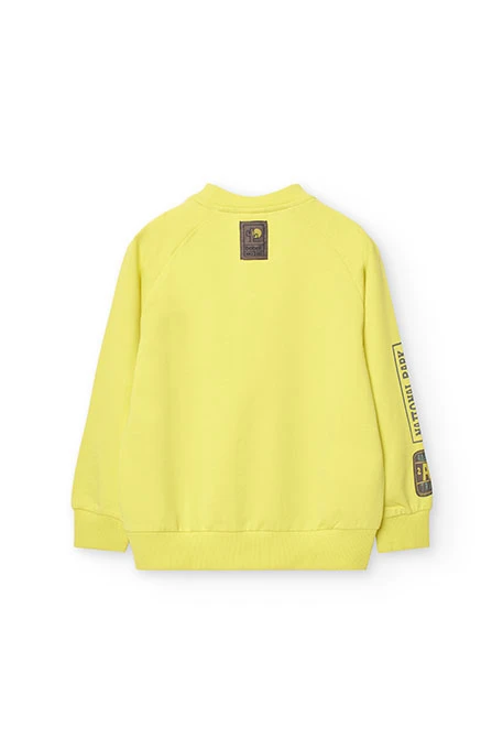 Sweat en molleton pour garçon de couleur verte.