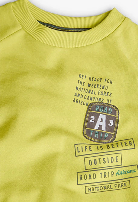 Sweatshirt de felpa para criança em verde