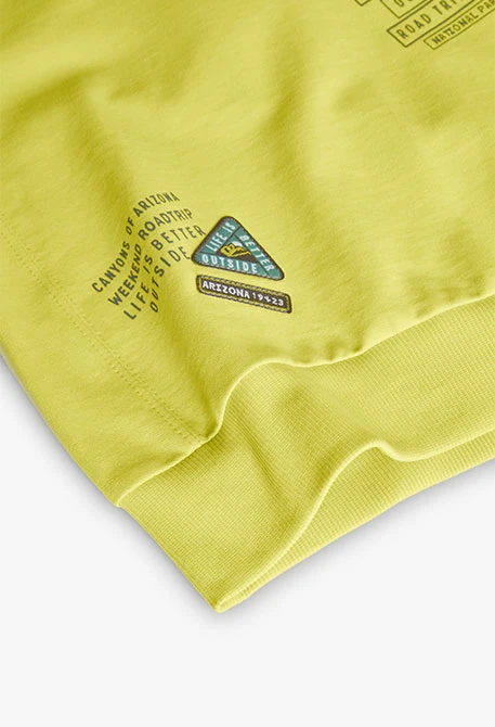 Fleece-Sweatshirt für Jungen in Grün